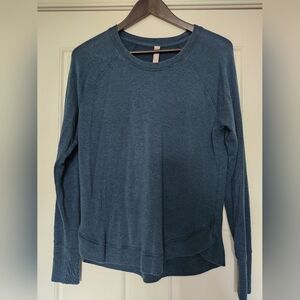 Athleta Blue Knit Sweatshirt Casual Essential